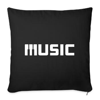Music - Sofakissenbezug 45 x 45 cm - Schwarz - Vorne
