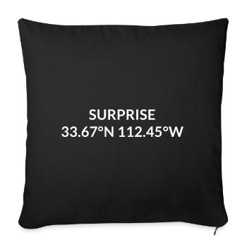 Surprise Arizona USA Koordinaten - Sofakissenbezug 45 x 45 cm - Schwarz - Vorne