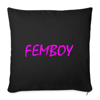 Femboy - Sofakissenbezug 45 x 45 cm - Schwarz - Vorne