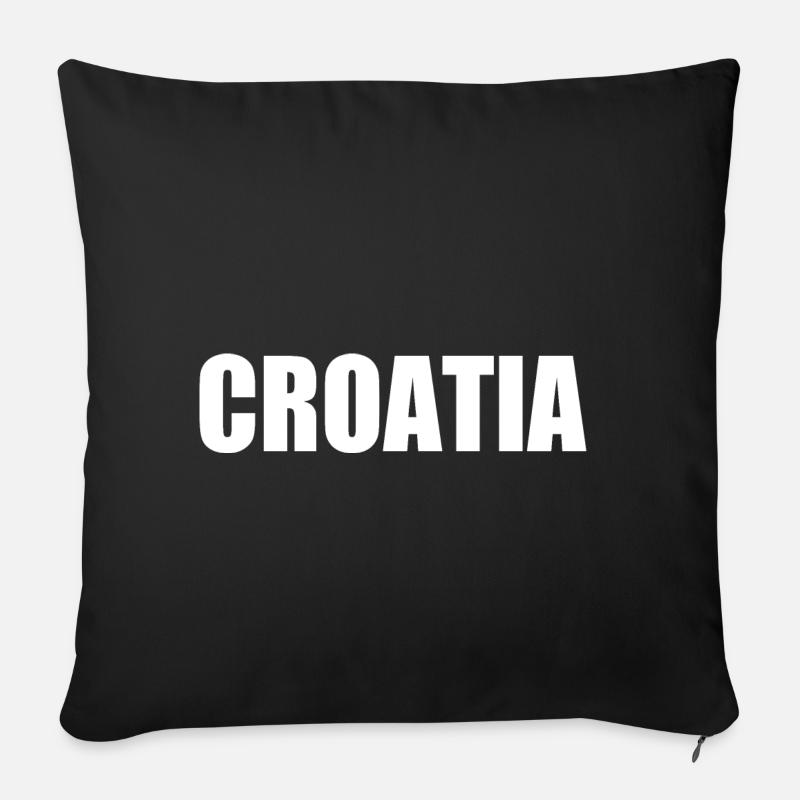 Kroatien - Sofakissenbezug 45 x 45 cm - Schwarz