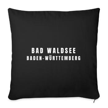 Schifferstadt Rhénanie-Palatinat - Housse de coussin décorative 45 x 45 cm - noir - Devant