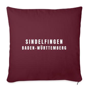 Sindelfingen, Bade-Wurtemberg - Housse de coussin décorative 45 x 45 cm - bordeaux - Devant