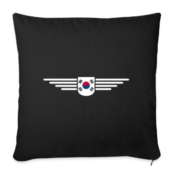 J’aime la Corée du Sud Design T-shirt Outfit - Housse de coussin décorative 45 x 45 cm - noir - Devant