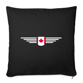 Canada T-Shirt Outfit Design, Nature & Liberté - Housse de coussin décorative 45 x 45 cm - noir - Devant
