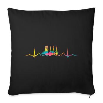Synchronschwimmen Team Artistic Swim - Sofakissenbezug 45 x 45 cm - Schwarz - Vorne