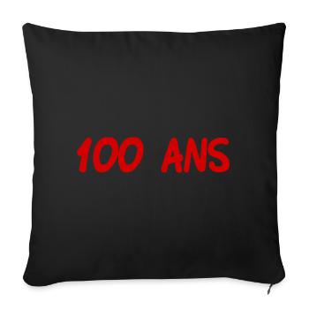 100. 100 JAHRE. 100-JÄHRIGES JUBILÄUM. GEBURTSTAG 100 - Sofakissenbezug 45 x 45 cm - Schwarz - Vorne