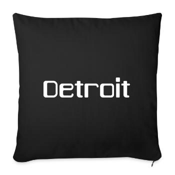 DETROIT - Sofa pillowcase 17,3'' x 17,3'' (45 x 45 cm) - black - Front