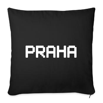 PRAHA Prag Prague - Sofakissenbezug 45 x 45 cm - Schwarz - Vorne