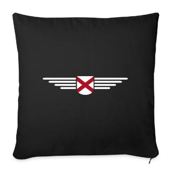Alabama Fan T-Shirt – USA Style - Sofa pillowcase 17,3'' x 17,3'' (45 x 45 cm) - black - Front