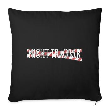 Unwearable – Black Humor Statement Design - Sofa pillowcase 17,3'' x 17,3'' (45 x 45 cm) - black - Front