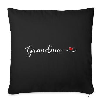 granny - Sofa pillowcase 17,3'' x 17,3'' (45 x 45 cm) - black - Front