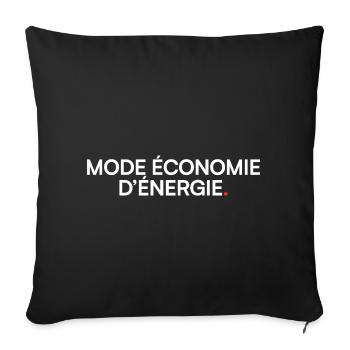 Energy-saving mode, humor, fatigue - Sofa pillowcase 17,3'' x 17,3'' (45 x 45 cm) - black - Front
