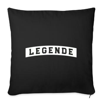Légende - Housse de coussin décorative 45 x 45 cm - noir - Devant