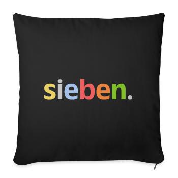 7. Geburtstag Junge Sieben 7 Jahre Jubiläum  - Sofakissenbezug 45 x 45 cm - Schwarz - Vorne