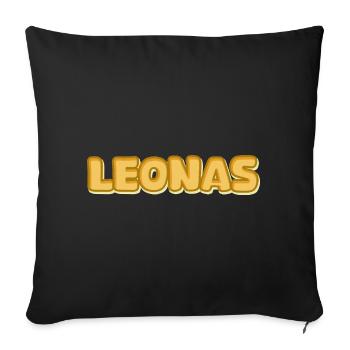 Cadeau pour Leonas - Housse de coussin décorative 45 x 45 cm - noir - Devant