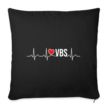 I Love VBS Heartbeat Bible School Teacher Gift - Sofa pillowcase 17,3'' x 17,3'' (45 x 45 cm) - black - Front