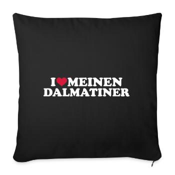 Dalmatiner - Sofakissenbezug 45 x 45 cm - Schwarz - Vorne