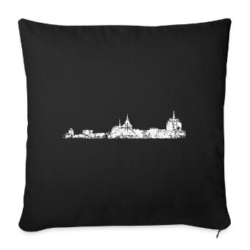 Horizon de Rostock (vintage / blanc) Rostock - Housse de coussin décorative 45 x 45 cm - noir - Devant