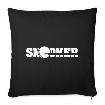 snooker queue symbol billard Spieler Logo icon - Sofakissenbezug 45 x 45 cm - Schwarz - Vorne