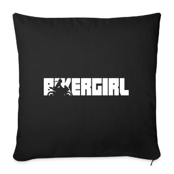 Bikergirl Supersports Nakedbike Biker Girl Bike - Sofa pillowcase 17,3'' x 17,3'' (45 x 45 cm) - black - Front