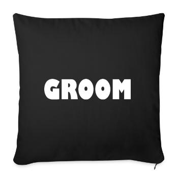 Groom - Housse de coussin décorative 45 x 45 cm - noir - Devant