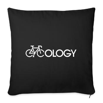 EcoCycle Bicycle Ecology Logo - Sofa pillowcase 17,3'' x 17,3'' (45 x 45 cm) - black - Front