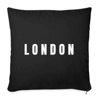 L O N D O N - Amoureux de Londres - Housse de coussin décorative 45 x 45 cm - noir - Devant
