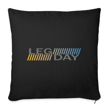 Routine d’entraînement d’entraînement physique pour les jambes - Housse de coussin décorative 45 x 45 cm - noir - Devant