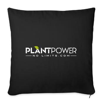 Plant Power - No Limits - Sofa pillowcase 17,3'' x 17,3'' (45 x 45 cm) - black - Front