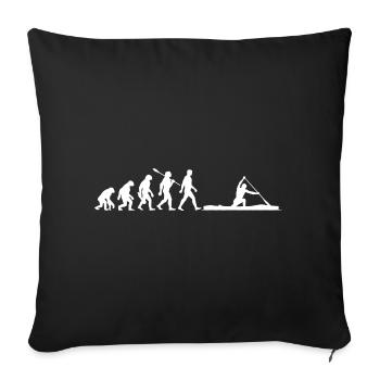 Evolution - Canadians - Canoeing - Competition - Sofa pillowcase 17,3'' x 17,3'' (45 x 45 cm) - black - Front