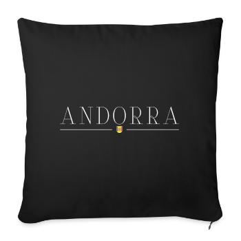 I love Andorra - Sofa pillowcase 17,3'' x 17,3'' (45 x 45 cm) - black - Front