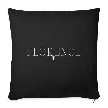 Florence Elegance T-Shirt - Housse de coussin décorative 45 x 45 cm - noir - Devant