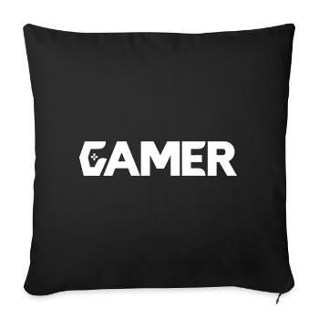 Joueur - Housse de coussin décorative 45 x 45 cm - noir - Devant