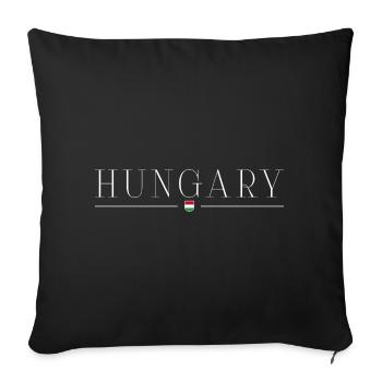 T-shirt de style hongrois - Housse de coussin décorative 45 x 45 cm - noir - Devant