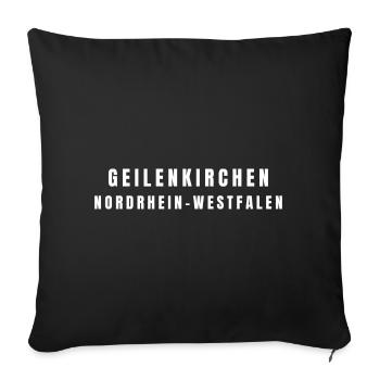 Geilenkirchen, Rhénanie-du-Nord-Westphalie - Housse de coussin décorative 45 x 45 cm - noir - Devant