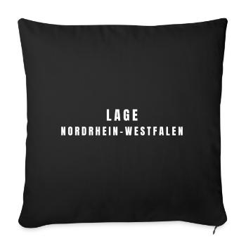 Lieu : Rhénanie-du-Nord-Westphalie - Housse de coussin décorative 45 x 45 cm - noir - Devant