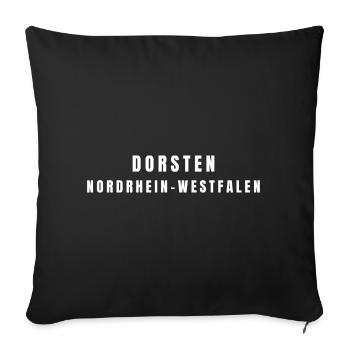 Dorsten Nordrhein-Westfalen - Sofakissenbezug 45 x 45 cm - Schwarz - Vorne