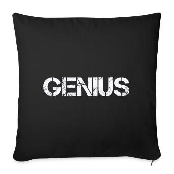 GENIUS - Sofakissenbezug 45 x 45 cm - Schwarz - Vorne