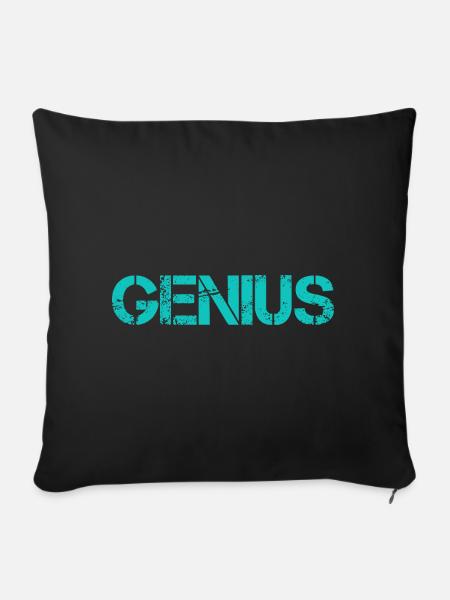 GENIUS - Sofakissenbezug 45 x 45 cm - Schwarz