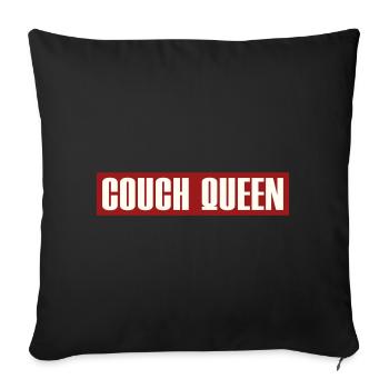 COUCH QUEEN - Sofa pillowcase 17,3'' x 17,3'' (45 x 45 cm) - black - Front