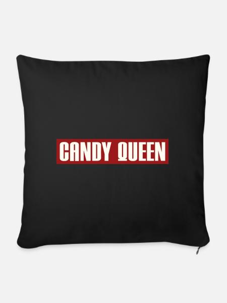 CANDY QUEEN - Sofakissenbezug 45 x 45 cm - Schwarz