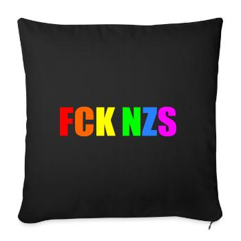 Fck nzs - Sofakissenbezug 45 x 45 cm - Schwarz - Vorne