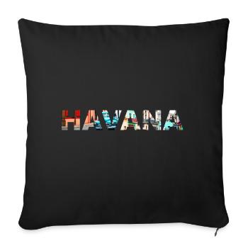 Havana Cuba - Sofa pillowcase 17,3'' x 17,3'' (45 x 45 cm) - black - Front