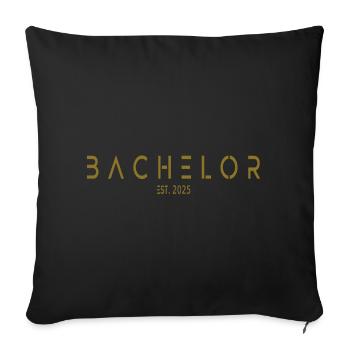 Bachelor est. 2025 - Sofakissenbezug 45 x 45 cm - Schwarz - Vorne