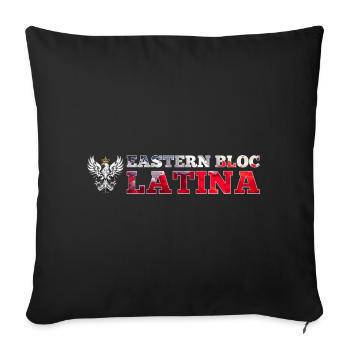 Bloc de l’Est Latina Pole Pologne Aigle Blanc Cadeau - Housse de coussin décorative 45 x 45 cm - noir - Devant