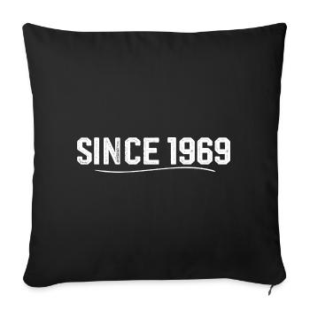 Légendaire depuis 1969 cadeau d’anniversaire 1969 - Housse de coussin décorative 45 x 45 cm - noir - Devant