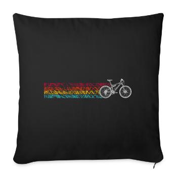 LGBT Pride Rainbow Bicycle Design - Sofa pillowcase 17,3'' x 17,3'' (45 x 45 cm) - black - Front