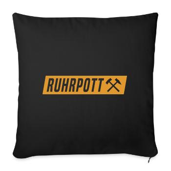 Ruhrpott - Ruhr Pott - Zeche - Zollverein - NRW - Housse de coussin décorative 45 x 45 cm - noir - Devant