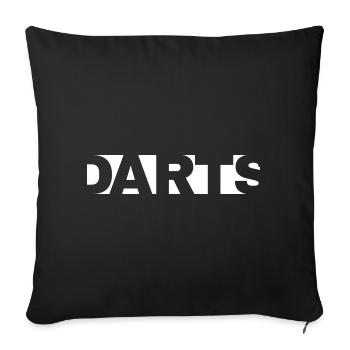 Fléchettes, fléchettes - Housse de coussin décorative 45 x 45 cm - noir - Devant