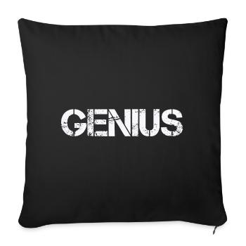 Genius - Sofa pillowcase 17,3'' x 17,3'' (45 x 45 cm) - black - Front
